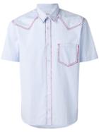 Jimi Roos Red Stitching Shirt, Men's, Size: Medium, Blue, Cotton