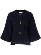 Chloé Toggle Short Jacket, Women's, Size: 40, Blue, Polyamide/virgin Wool