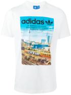 Adidas Originals Logo And City Print T-shirt, Men's, Size: Large, White, Cotton