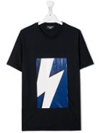 Neil Barrett Kids Printed Logo T-shirt - Blue