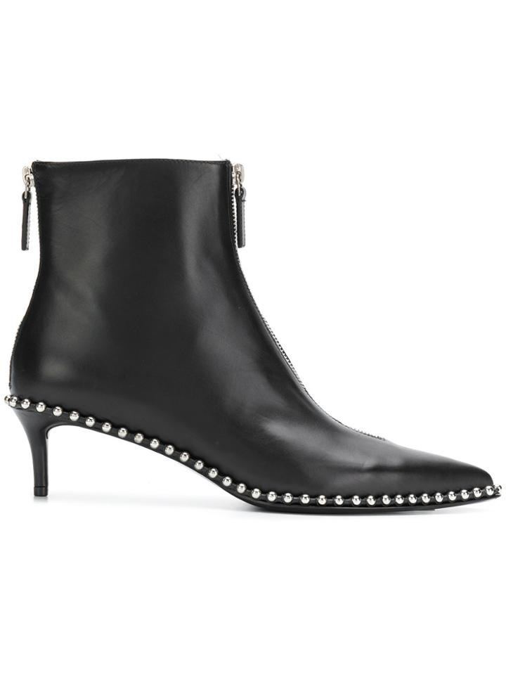 Alexander Wang Eri Kitten Heel Booties - Black