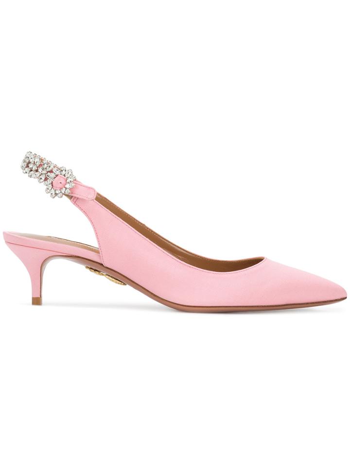 Aquazzura Slingback Pumps - Pink & Purple