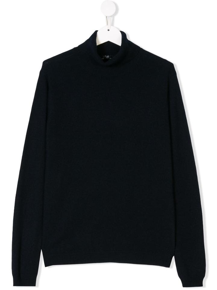 Il Gufo Teen Roll Neck Jumper - Blue