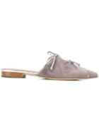 Malone Souliers Vilvin Bow-detail Mules - Grey