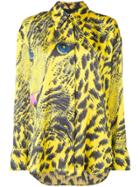 Msgm Leopard Print Shirt - Yellow & Orange