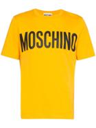 Moschino Mosch Frnt Logo Ss Tee Orng - Yellow