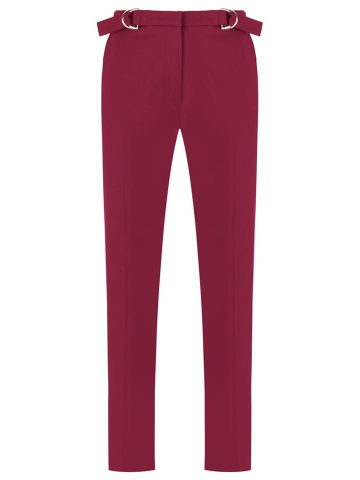 Reinaldo Lourenço - Straight Trousers - Women - Cotton - 44, Pink/purple, Cotton