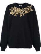 P.a.r.o.s.h. Gold-tone Embroidery Sweatshirt