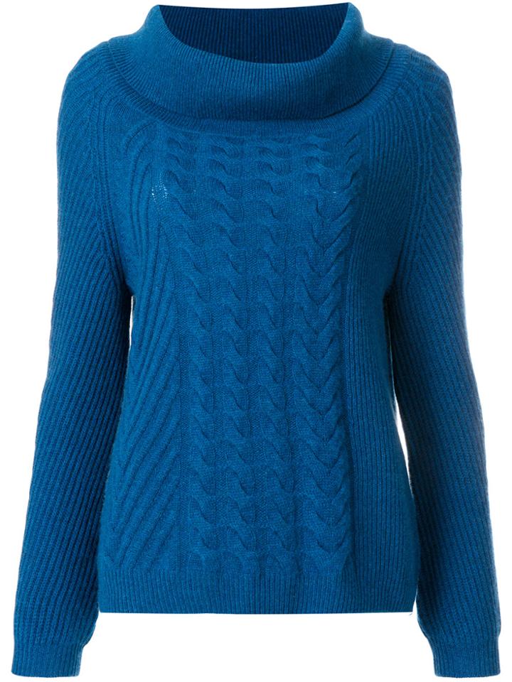 N.peal Cable Knit Jumper - Blue