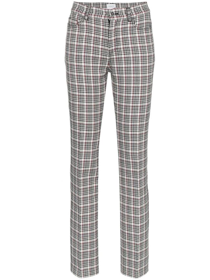 Giambattista Valli Check Wool-blend Trousers - Black