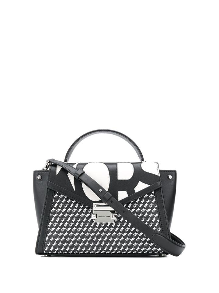 Michael Michael Kors Patterned Small Tote Bag - Black