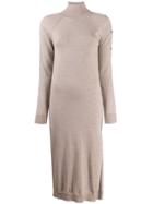 Semicouture Knitted Mock-neck Dress - Neutrals