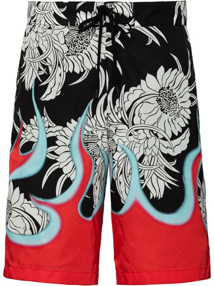 Prada Nylon Gabardine Swim Trunks - Black