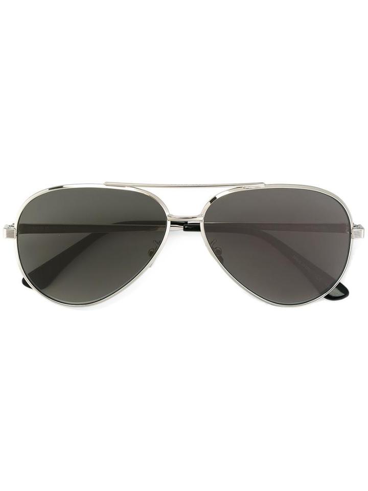 Saint Laurent - 'classic 11 Zero' Sunglasses - Women - Metal (other) - One Size, Grey, Metal (other)