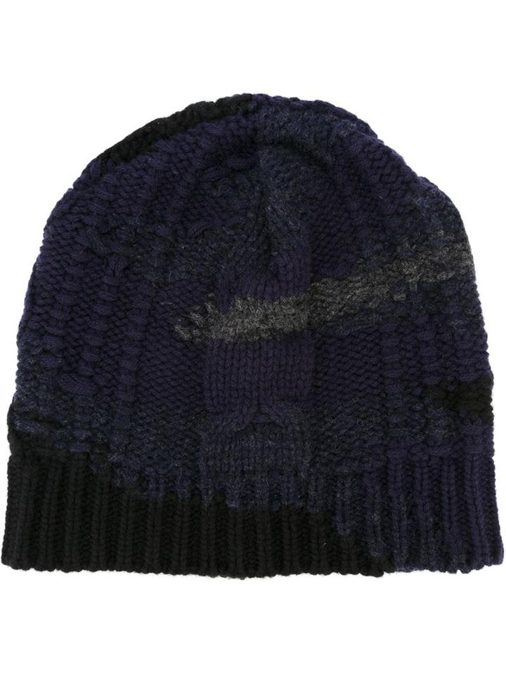 Valentino Camouflage Cable Knit Beanie
