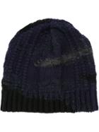 Valentino Camouflage Cable Knit Beanie