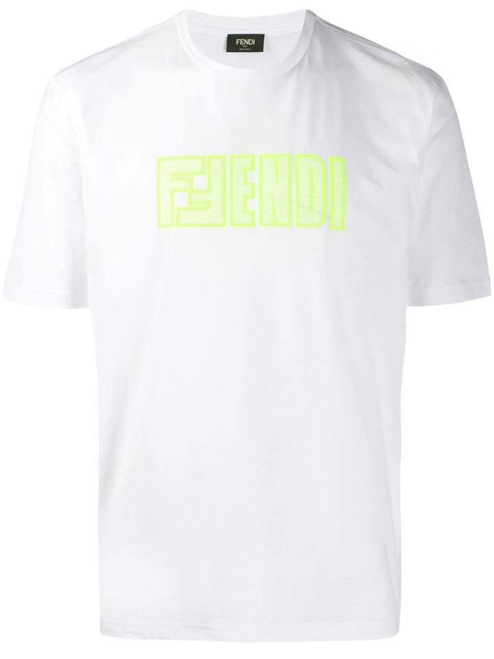 Fendi Bag Bug Eyes Motif T-shirt - White