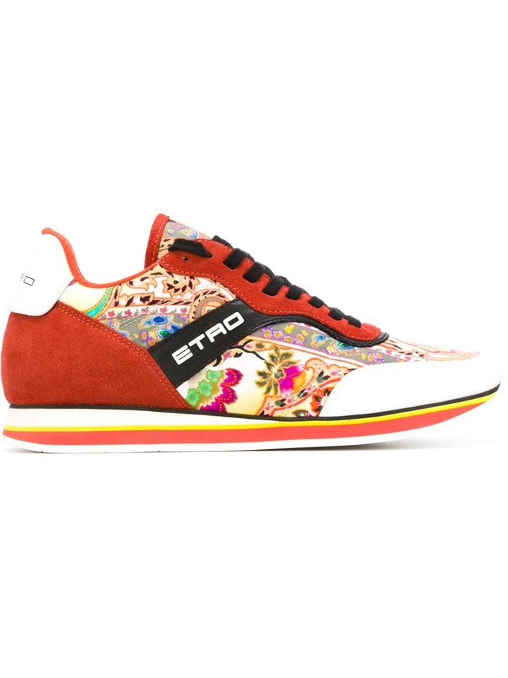 Etro Printed Panel Sneakers