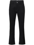 Junya Watanabe Comme Des Garçons Man Pinstripe Patch Pocket Jeans, Men's, Size: Medium, Black, Cotton/polyester