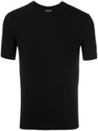 Giorgio Armani Plain T-shirt, Men's, Size: 48, Black, Spandex/elastane/viscose