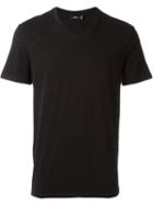 Vince V-neck T-shirt, Men's, Size: M, Black, Cotton