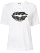 Luisa Cerano Lip Print T-shirt - White