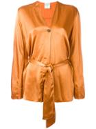 Forte Forte Belted Jacket, Women's, Size: Ii, Yellow/orange, Viscose