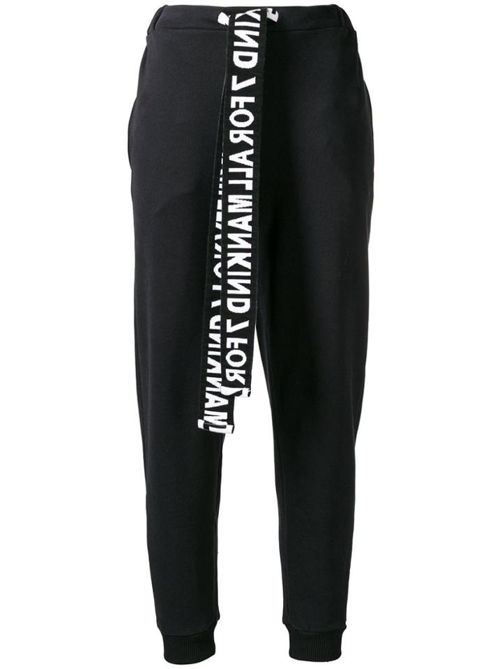 7 For All Mankind Logo Detail Track Pants - Black
