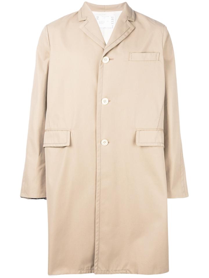 Sacai Oversized Trench Coat - Nude & Neutrals
