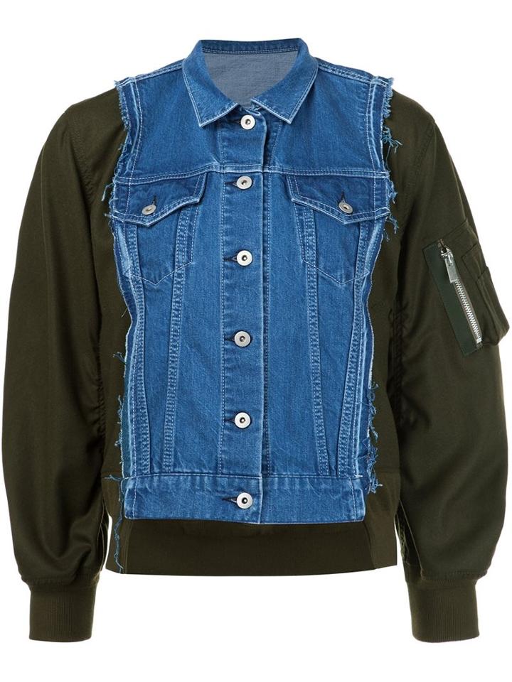 Sacai Deconstructed Denim Bomber Jacket