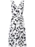 Altuzarra - Belted Floral Dress - Women - Spandex/elastane/viscose - 38, White, Spandex/elastane/viscose