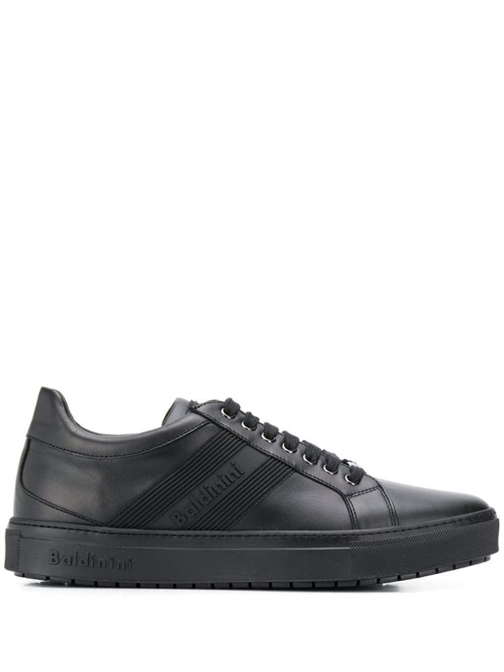 Baldinini Logo Stamp Low Top Sneakers - Black