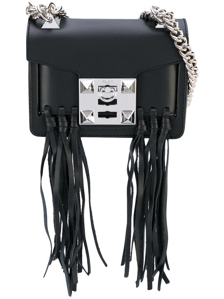 Salar - Fringed Shoulder Bag - Women - Calf Leather/suede - One Size, Black, Calf Leather/suede