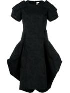 Comme Des Garçons Puff-ball Jacquard Dress, Women's, Size: Small, Black, Polyester/acetate