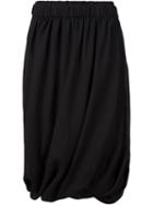 Alexandre Plokhov Draped Midi Skirt, Women's, Size: 40, Black, Polyester/wool