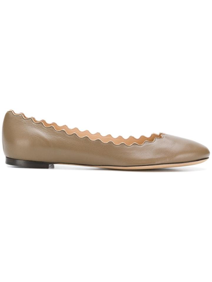 Chloé Lauren Ballerina Flats - Brown