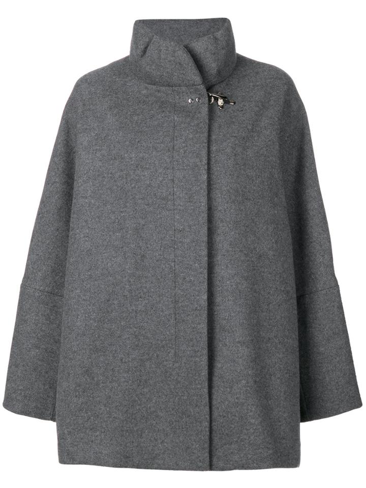 Fay Egg Fit Coat - Grey