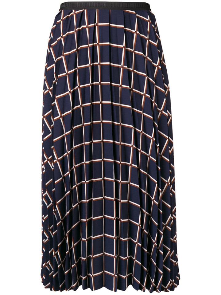 Antonio Marras Flared Print Midi Skirt - Blue