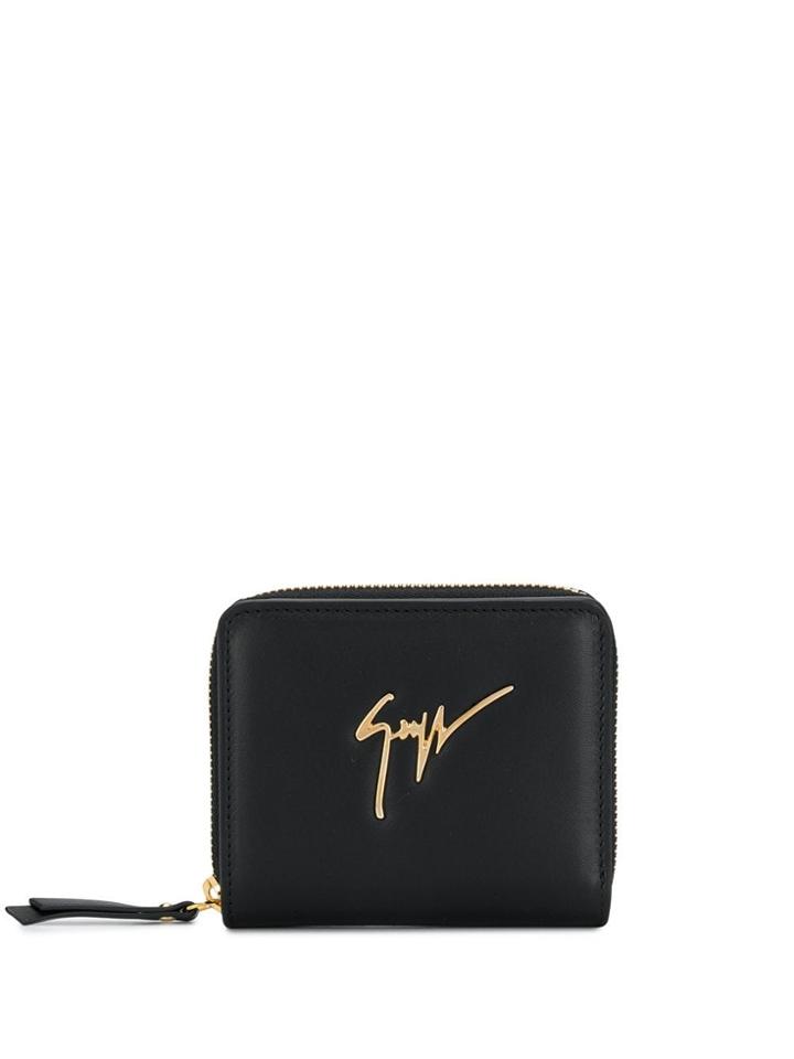 Giuseppe Zanotti Logo Plaque Pouch - Black