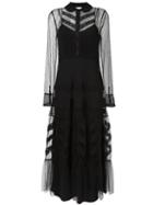Red Valentino Embroidered Tulle Dress, Women's, Size: 40, Black, Polyester/cotton