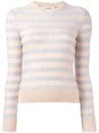 Valentino Striped Jumper, Women's, Size: Medium, Nude/neutrals, Polyester/viscose/mohair/wool