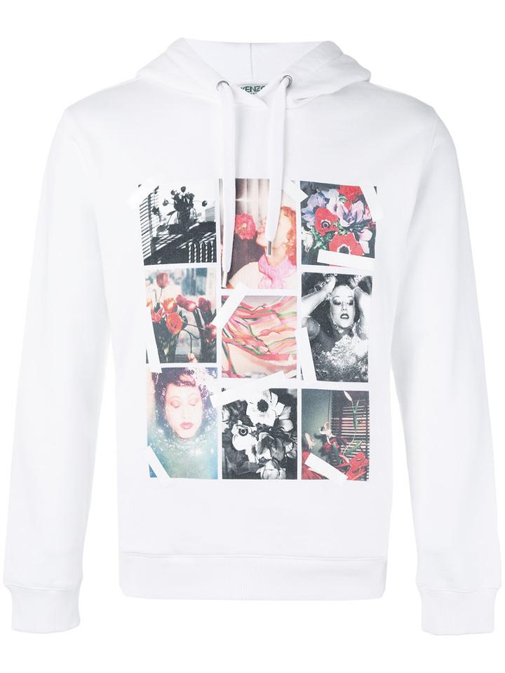 Kenzo - Portrait Hoodie - Men - Cotton - S, White, Cotton