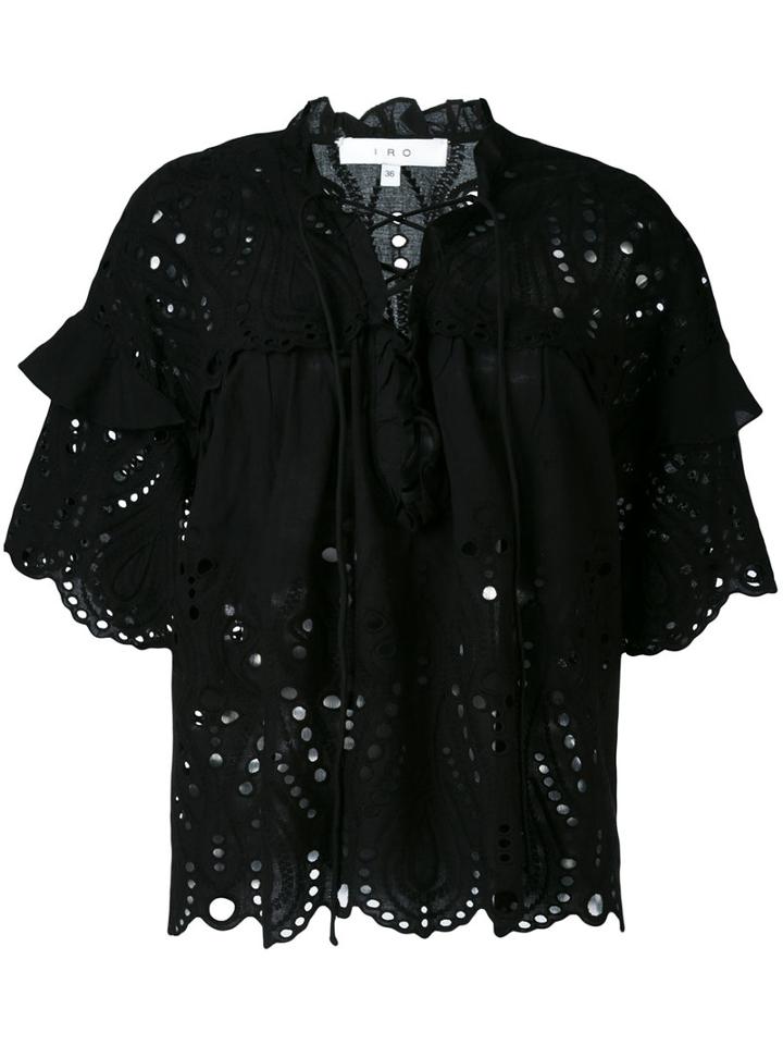 Iro - Elyor Blouse - Women - Cotton - 36, Black, Cotton