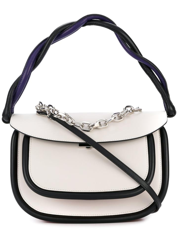 Marni Colour Blocked Shoulder Bag - White