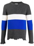 Les Hommes Urban Colour Blocked Jumper - Grey