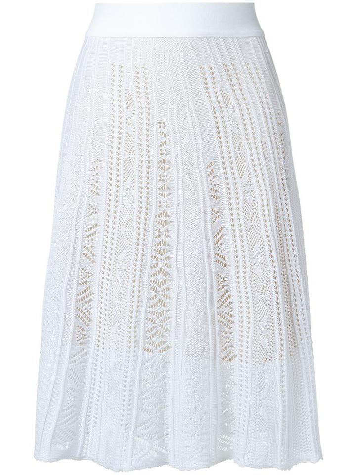 Cecilia Prado Knit Skirt, Women's, Size: P, White, Cotton/acrylic