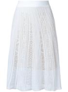 Cecilia Prado Knit Skirt, Women's, Size: P, White, Cotton/acrylic