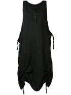 Poème Bohémien - Oversized Drawstring Dress - Women - Linen/flax - 40, Black, Linen/flax
