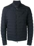 Moncler Padded Zip-up Jacket, Men's, Size: 1, Black, Sheep Skin/shearling/polyamide/spandex/elastane/feather Down