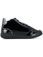 Geox Varnished Panel Sneakers - Black